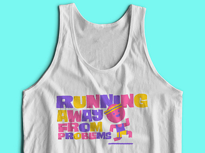 Running fashion fitness gym jogging running tank tee threadless typography