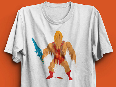 Heat, man action figure cartoon deconstruction heman illustration masters of the universe screenprint toy tshirt