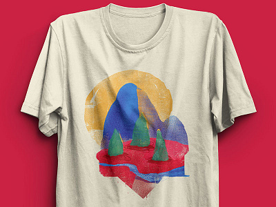 Imprints abstract forest mountain nature parks river screenprint threadless tshirt