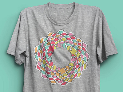 Mandala Air design illustration mandala pattern skate skateboard sports summer surf threadless tshirt