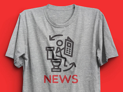 News Cycle illustrator line logo minimal news simple threadless tshirt vector