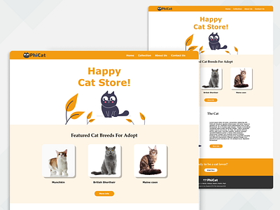 Phicat (Pet shop Landing Page)