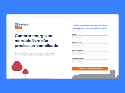 Omega Energia - Waiting List app branding design illustration leads ui ux