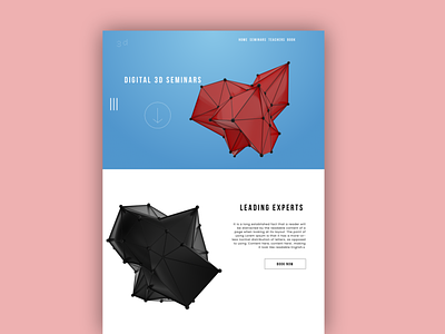 3D Seminar Concept branding design graphic design illustration illustrations ui ux web design website concept