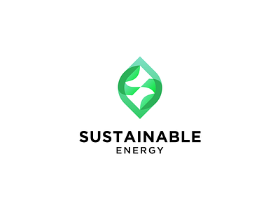 Sustainable Energy branding energy graphic design green illustration leaf logo logodesigners modern sustainable typography vector