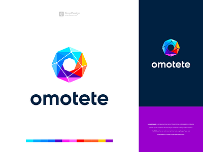 Tech Geomatric 3d abstract branding design fullcolours geo geomatric graphic design illustration letter o logo modern sophsiticated technology typography ui ux vector