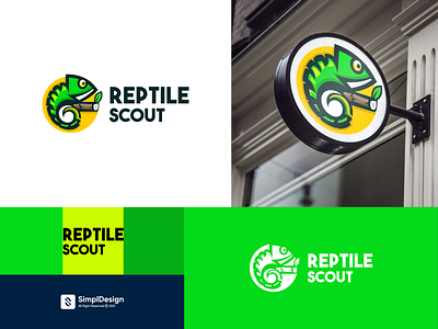 Chameleon animal branding chameleon design graphic design illustration logo logo designers modern professional reptile typography ui unique ux v vector