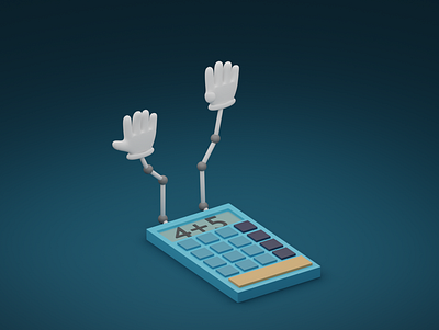 A handy calculator 3d art graphic design low poly low poly 3d low poly art