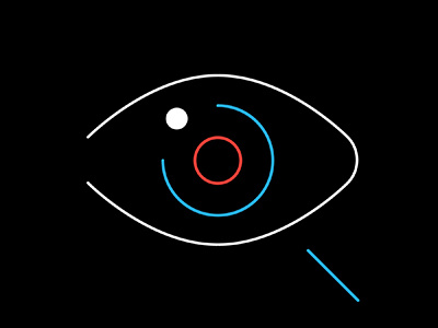 Research eye fibonacci icon