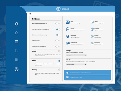 Settings Page for Bredoll brand dailyui007 settings page settings ui uiux web app web application