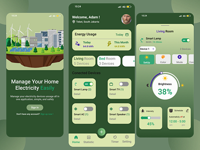 Ecity - Manage Your Electricity Easily control design smart home devices electric electricity smart control electricity smart home smart home application smart home devices ui