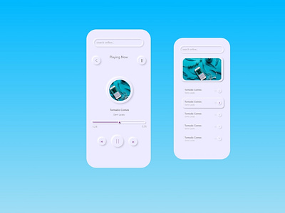 Neumorphism Music player