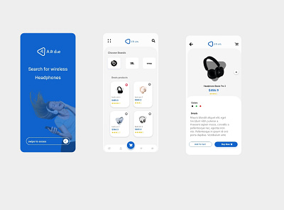 Headphone shopping app design icon ui ux