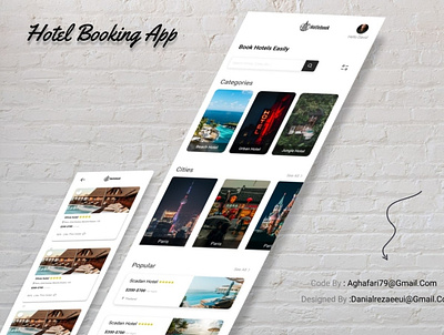 Hotel booking template app book design flutter home hotel icon mobile template ui ux web website