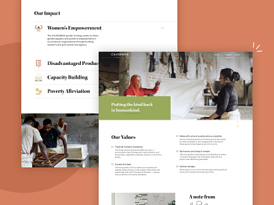 Sustainability & Impact branding design illustration responsive ui web design