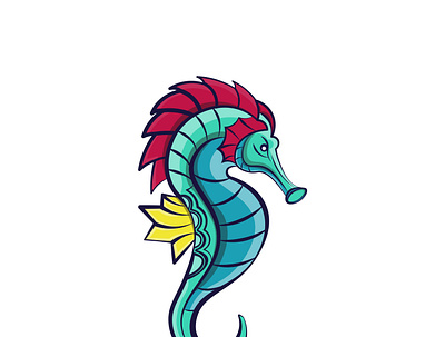 SeaHorse Illustration graphic design icon logo vectir