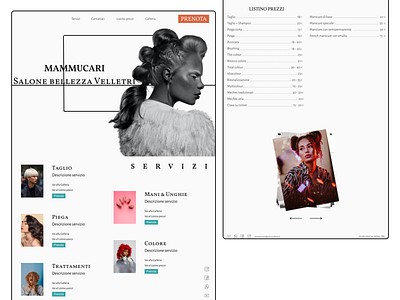 Hair salon Landing page design hair salon hairdresser ui ux web design