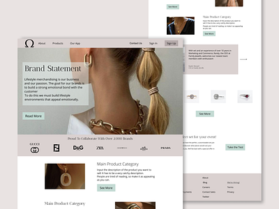 Jewellery brand landing page 💍