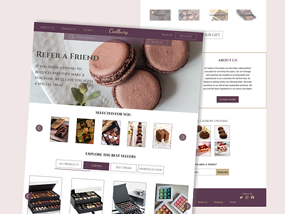 Chocolaterie landing page design 🍫 brand chocolate chocolaterie concept dark design new patisserie sweets ui web design