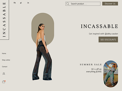 Minimal shopping landing page brown dark design minimal shop ui web design