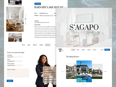 S'agapo rentals web design bright concept design rentals sea ui web design white