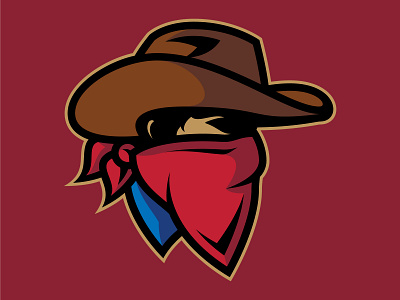 Wrangler athletic branding bandit cowboy design logo outlaw vector wrangler