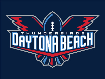 Daytona Beach ThunderBirds athletic branding football typography