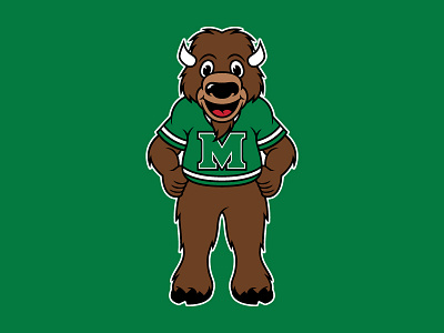 Marshall University athletic branding bison buffalo college sports mascot