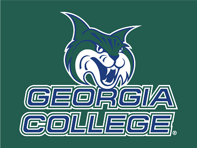 Georgia College athletic branding college sports typography