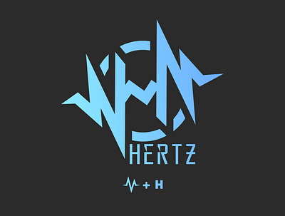 Hertz (Apps Music Logo) audio branding gradient graphic design hertz lightblue logo minimalism modernism spectrum vector wave