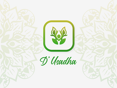 D'Usadha (Traditional Medicine Brand) branding graphic design green herbal local logo mandala medical therapy wisdom yoga