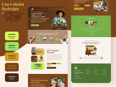 Cau Chocolate Landing Page Redesign balinese branding cau cocoa food graphic design product ui