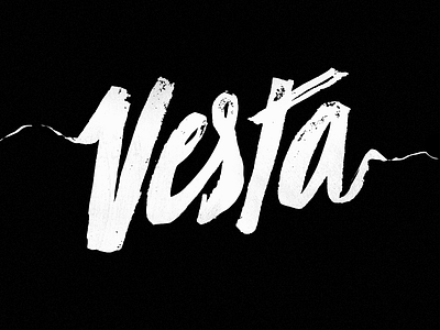 Vesta Wine Label Exploration aggressive fire grunge hand drawn script type vesta wine wine label wip