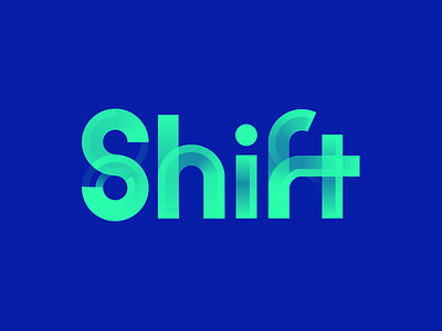 Shift Wordmark / Type Exploration branding color study identity type study typography wordmark