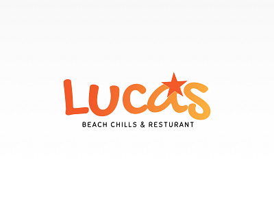 Lucas Chills & Resturant branding design logo typography vector