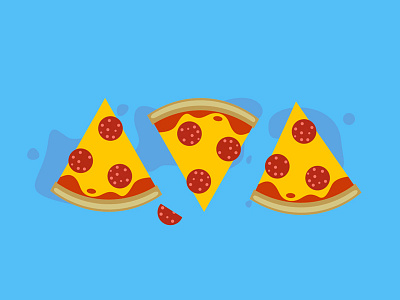 Pepperoni pizza food illustration pepperoni pizza vector