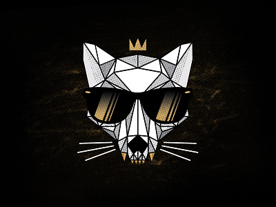 Crystal Cat cat crystal illustration skull vector