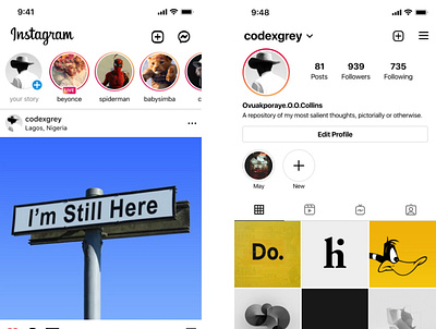 Replication of Instagram design for IOS chat design figma instagram ui