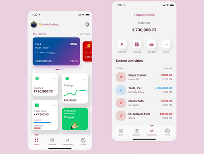 A simple Fintech UI/UX bank design figma finance fintech human hybrid ios money morphism neumorphism ui ux wallet