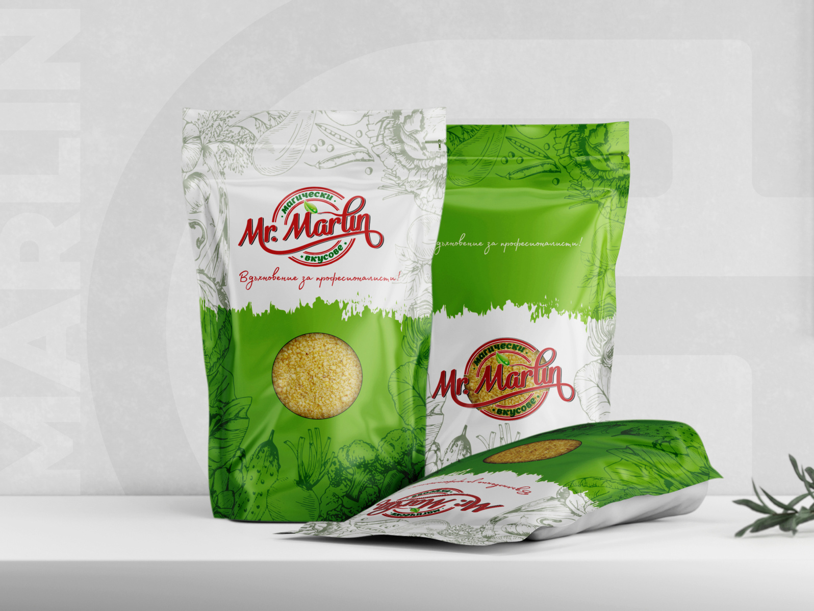 Packaging Design of Breadcrumbs Mr. Marlin by Grafikant on Dribbble