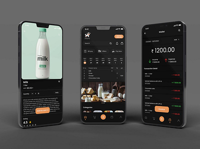 Milkyway India (Food App) app branding design ui ux