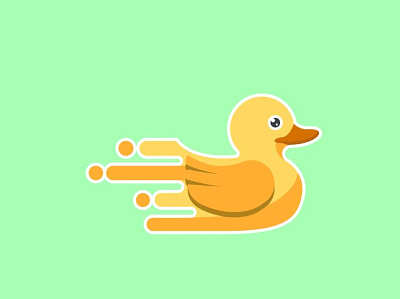 Duck Cute Sticker animal branding character cute design duck graphic design icon illustration logo mascot