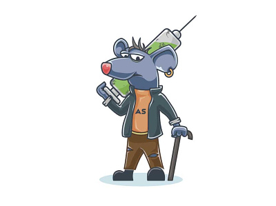 gangster rat character animal branding cartoon character design graphic design health icon illustration logo mascot