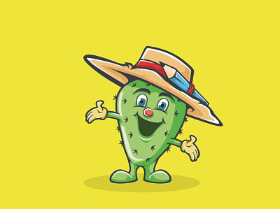 Nopalito cute cactus character branding cactus character design graphic design illustration logo mascot plants vector