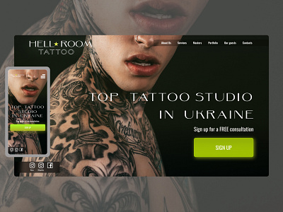 Landing page for Tattoo studio(Redesign concept)