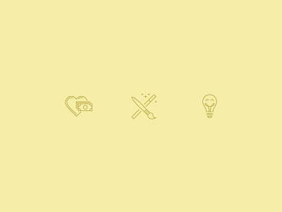 ZenPayroll Icons heart icons illustration lightbulb zenpayroll