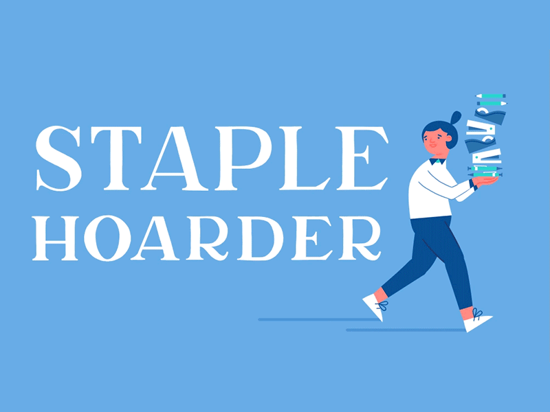 Staple Hoarder [GIF] animation handdrawn type illustration lettering typography