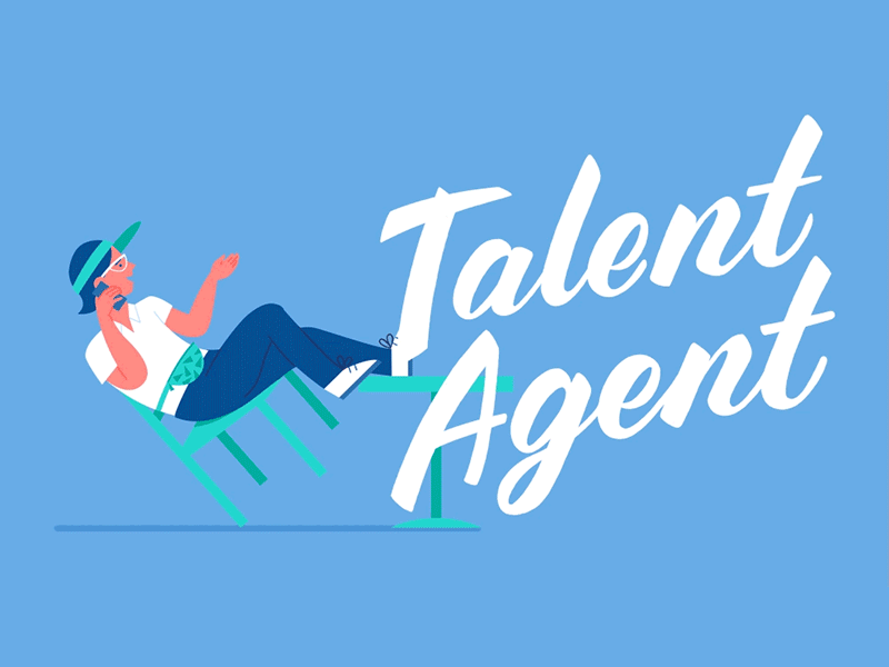 Talent Agent [GIF] animation handdrawn type illustration lettering typography