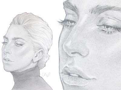 Lady Gaga gaga illustration lady gaga pencil portrait