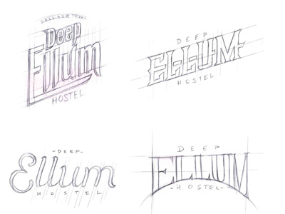 Deep Ellum Logos Round 1 dallas deep ellum logo logotype sketch texas